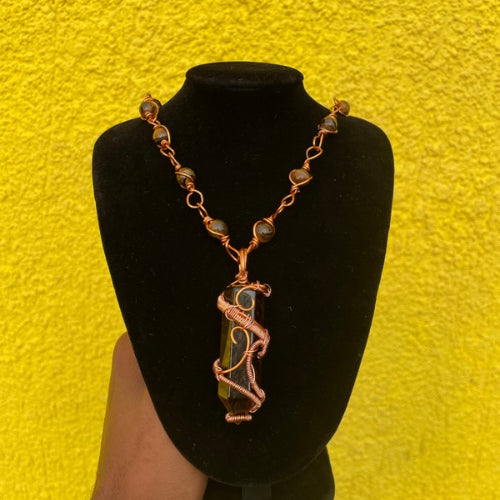 Luxury TigerEye Crystal Pendant Masterpiece