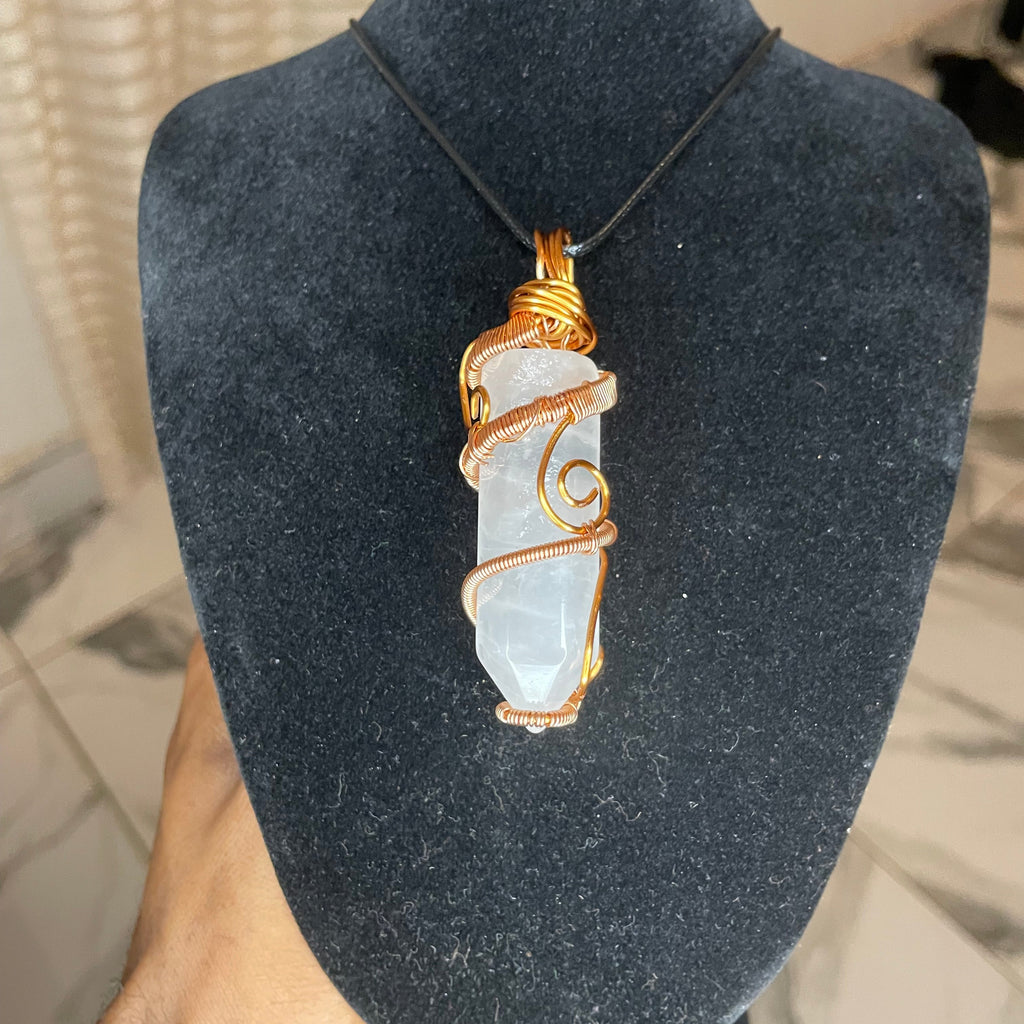 Luxury Clear Quartz Crystal Healing Masterpiece Pendant