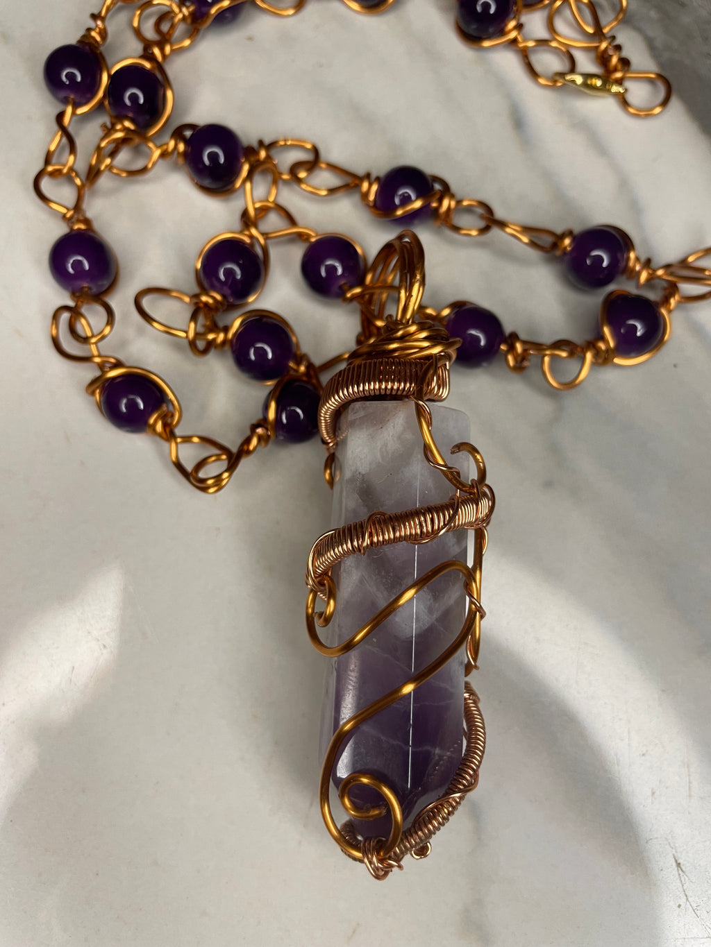 Luxury Amethyst Crystal Healing Pendant