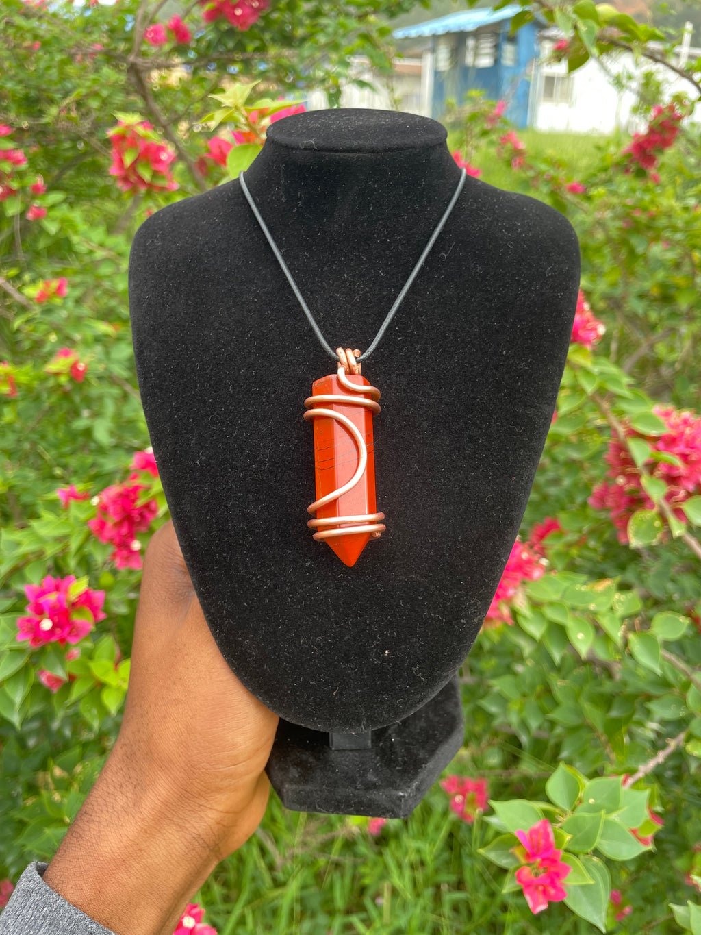 Red Jasper Healing Crystal Pendant