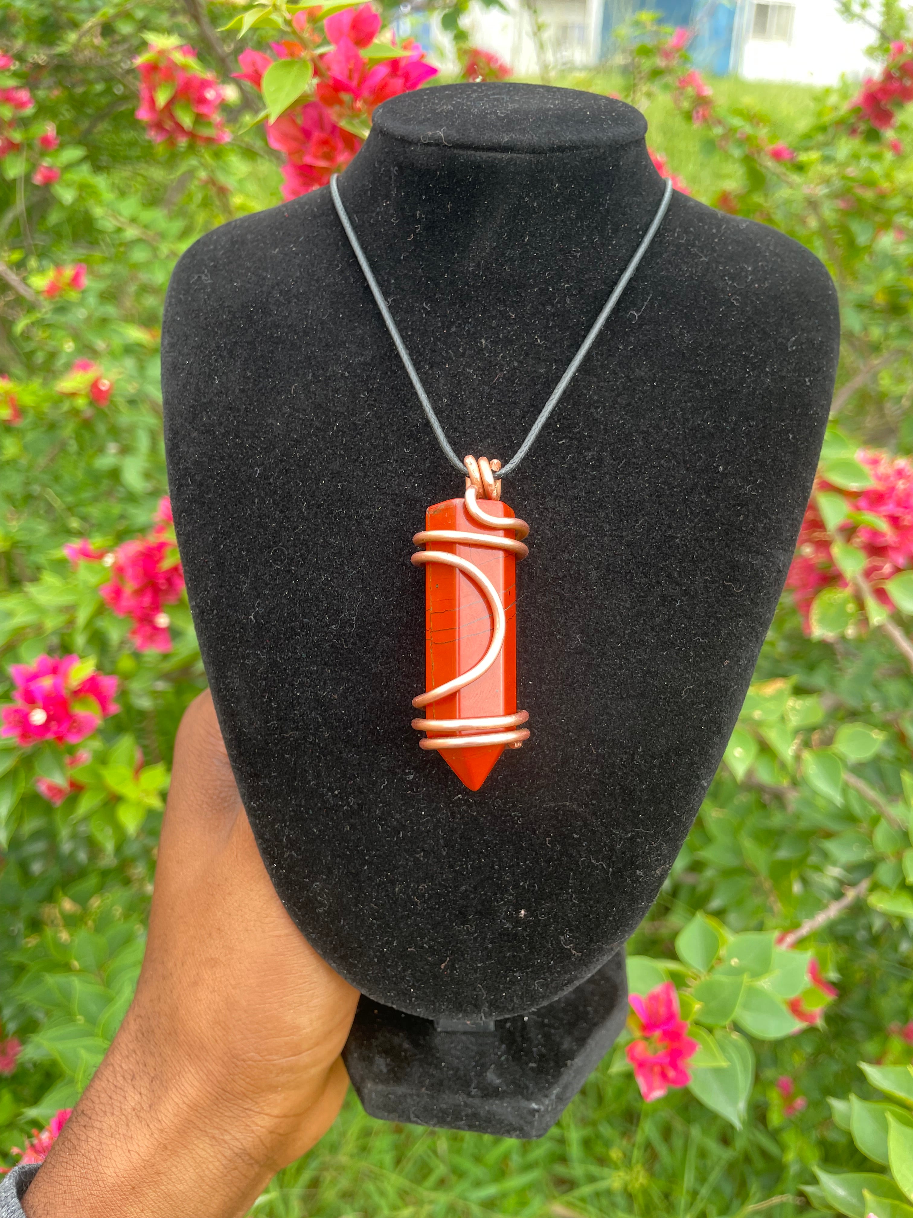 Red Jasper Healing Crystal Pendant