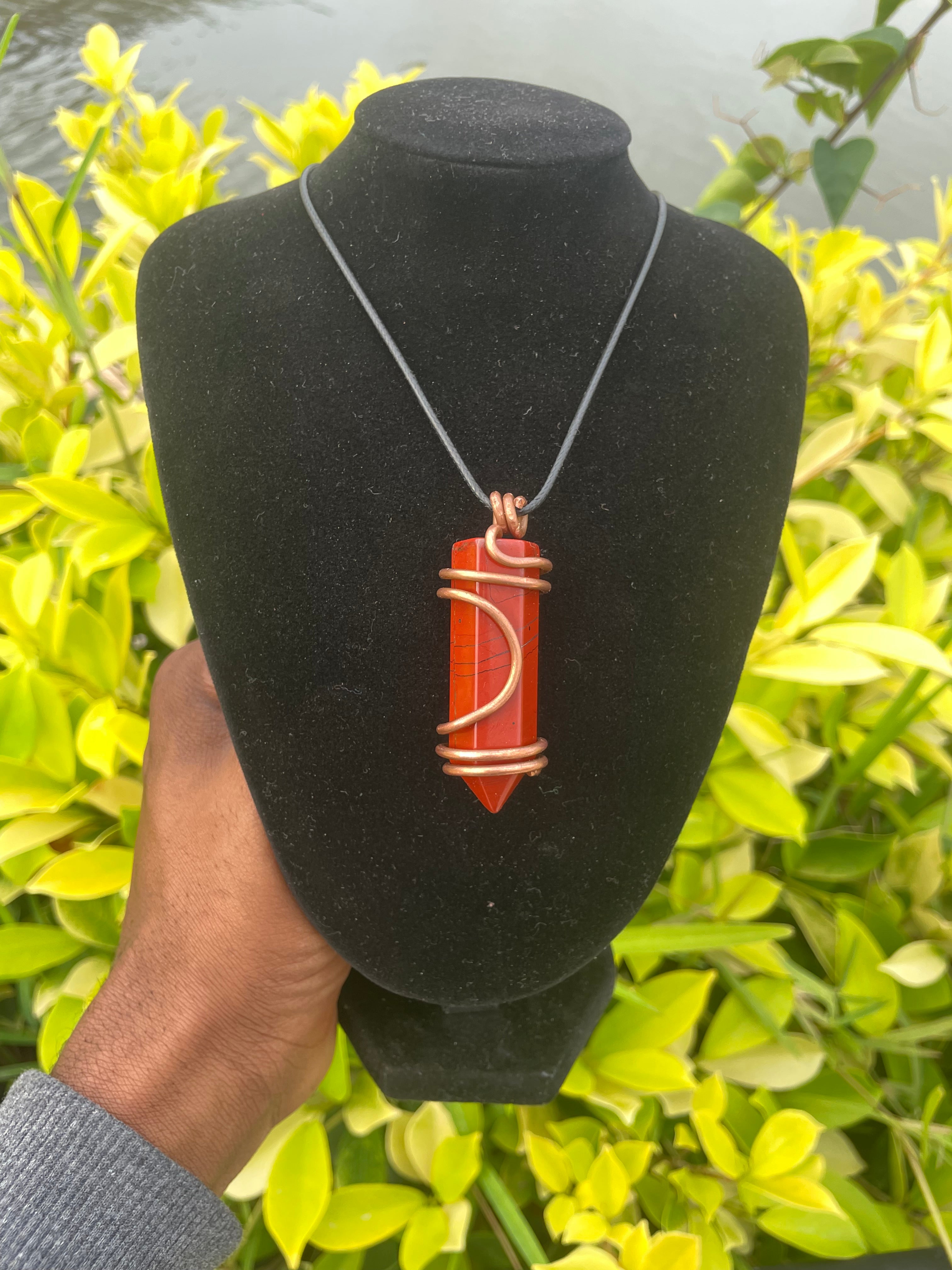 Red Jasper Healing Crystal Pendant