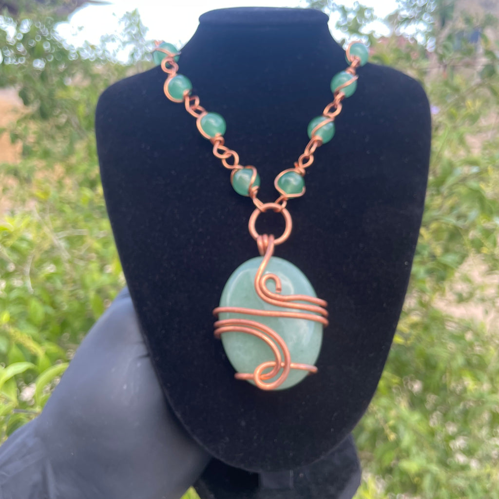 Green Aventurine gemstone masterpiece healing pendant