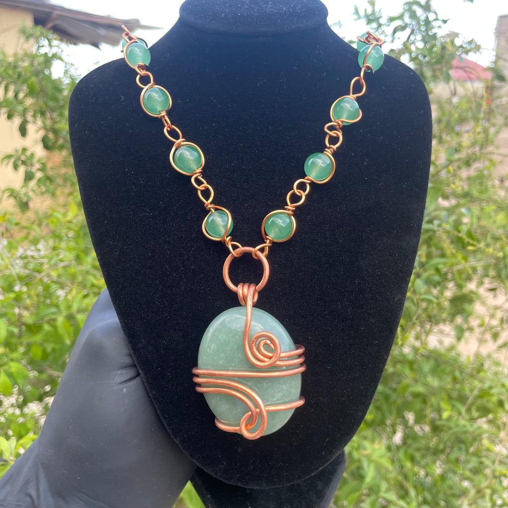 Green Aventurine gemstone masterpiece healing necklace