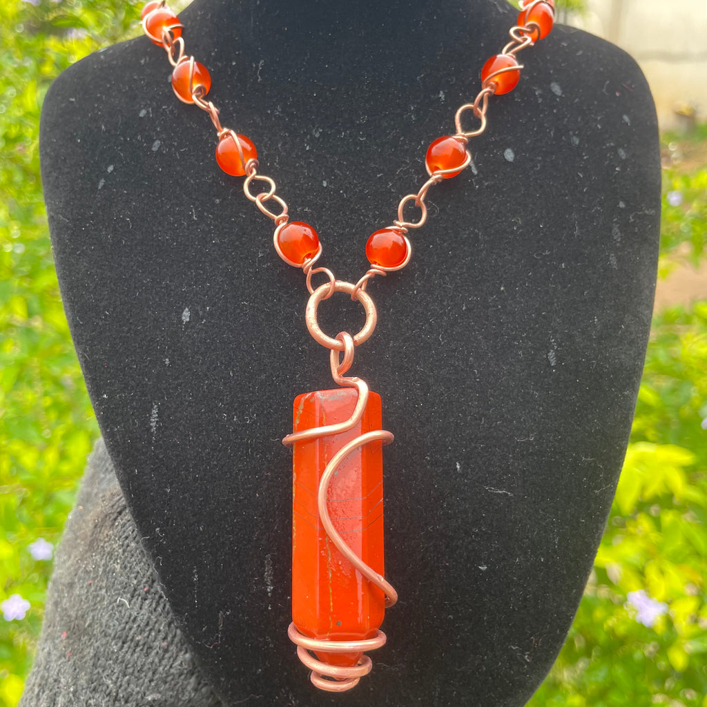 Red Jasper gemstone healing necklace