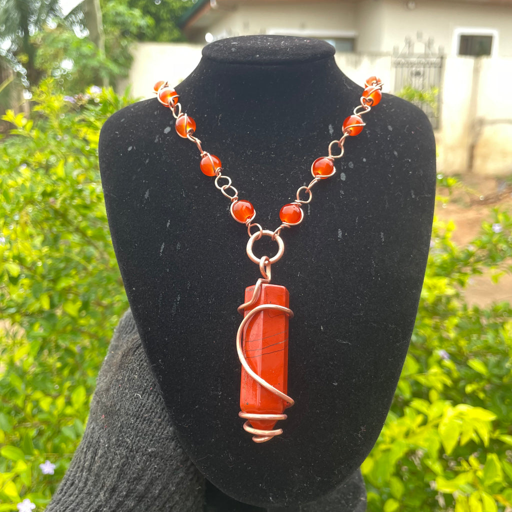 Red Jasper gemstone healing necklace