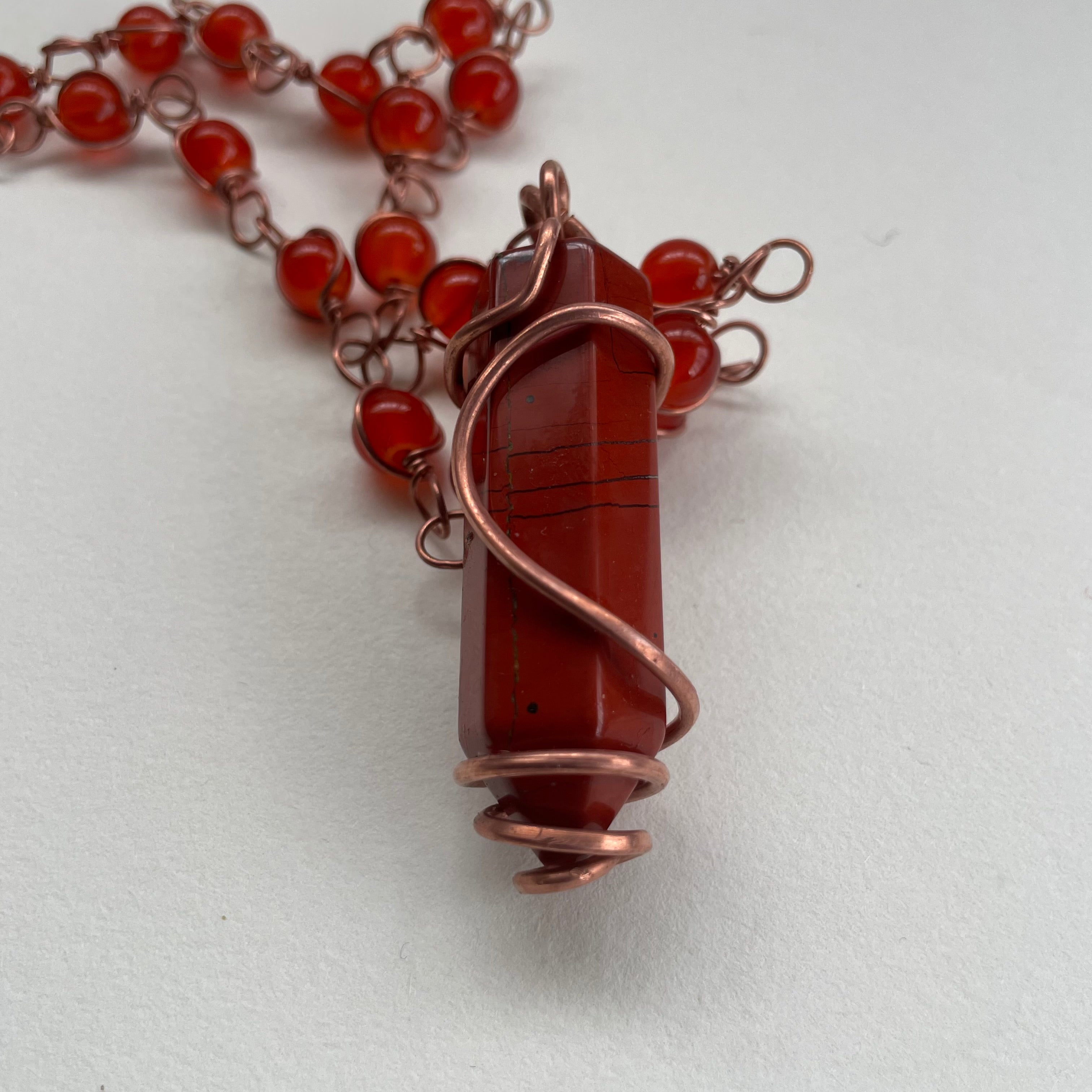 Red Jasper gemstone healing necklace