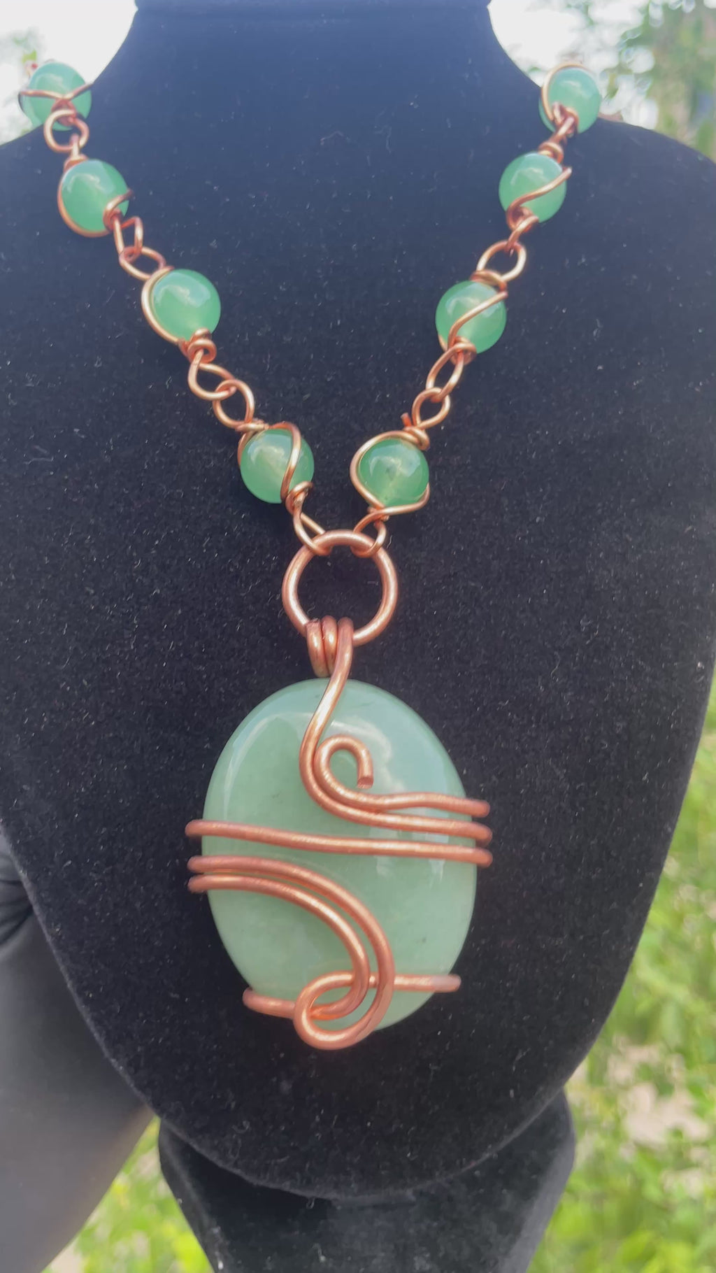 Green Aventurine gemstone masterpiece healing pendant