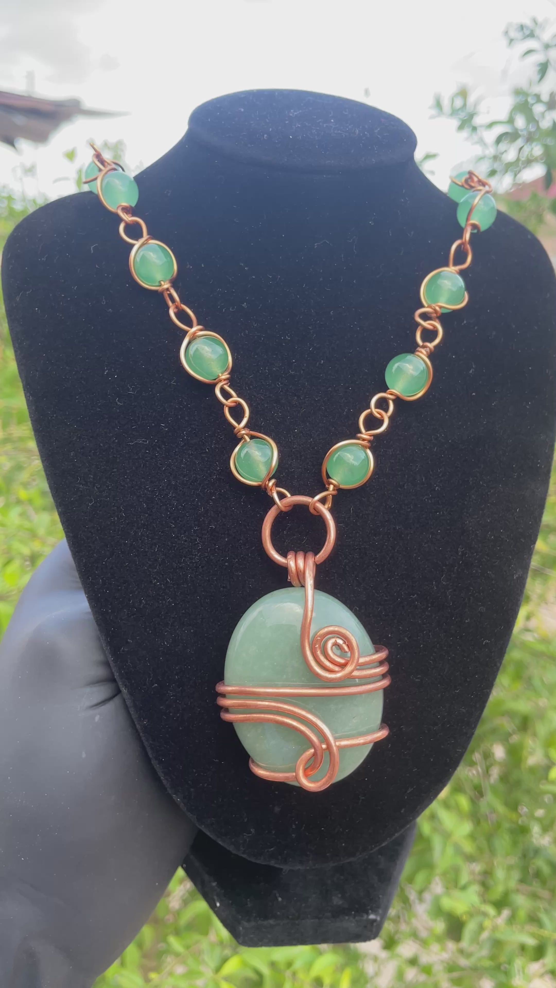 Green Aventurine gemstone masterpiece healing necklace