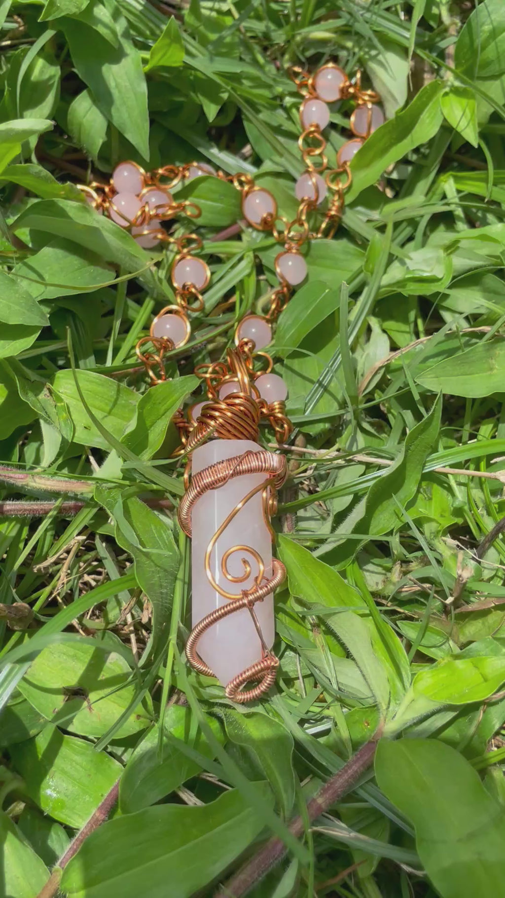 Luxury Rose Quartz Healing Crystal Masterpiece Pendant